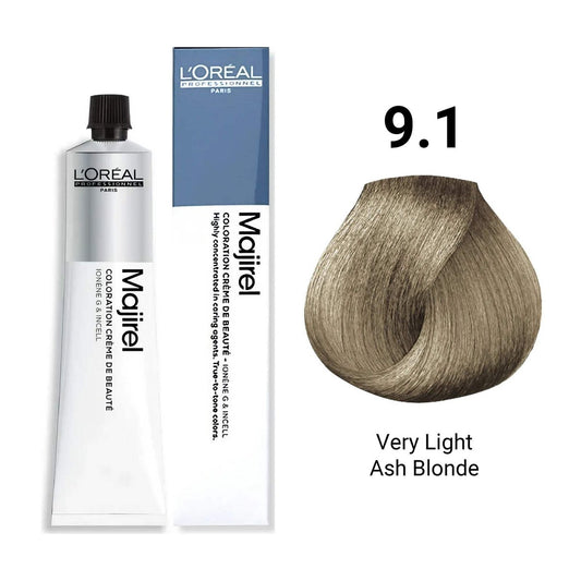 L'Oréal Professionnel Majirel Permanent Colour 9.1 Very Light Ash Blonde